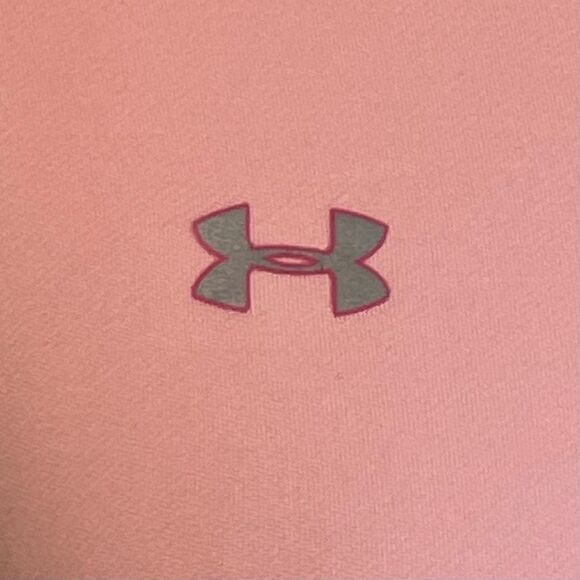 Under Armour Tech 1/2 Zip Shirt Jacket Light Pink Silver Knit Long Sleeve Athlet - Picture 6 of 7
